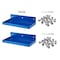 Triton Products 12 In. W x 6 In. D Blue Epoxy Coated Steel Shelf for 1/8 In. and 1/4 In. Pegboard, PK2 76126-2 - alternate 5